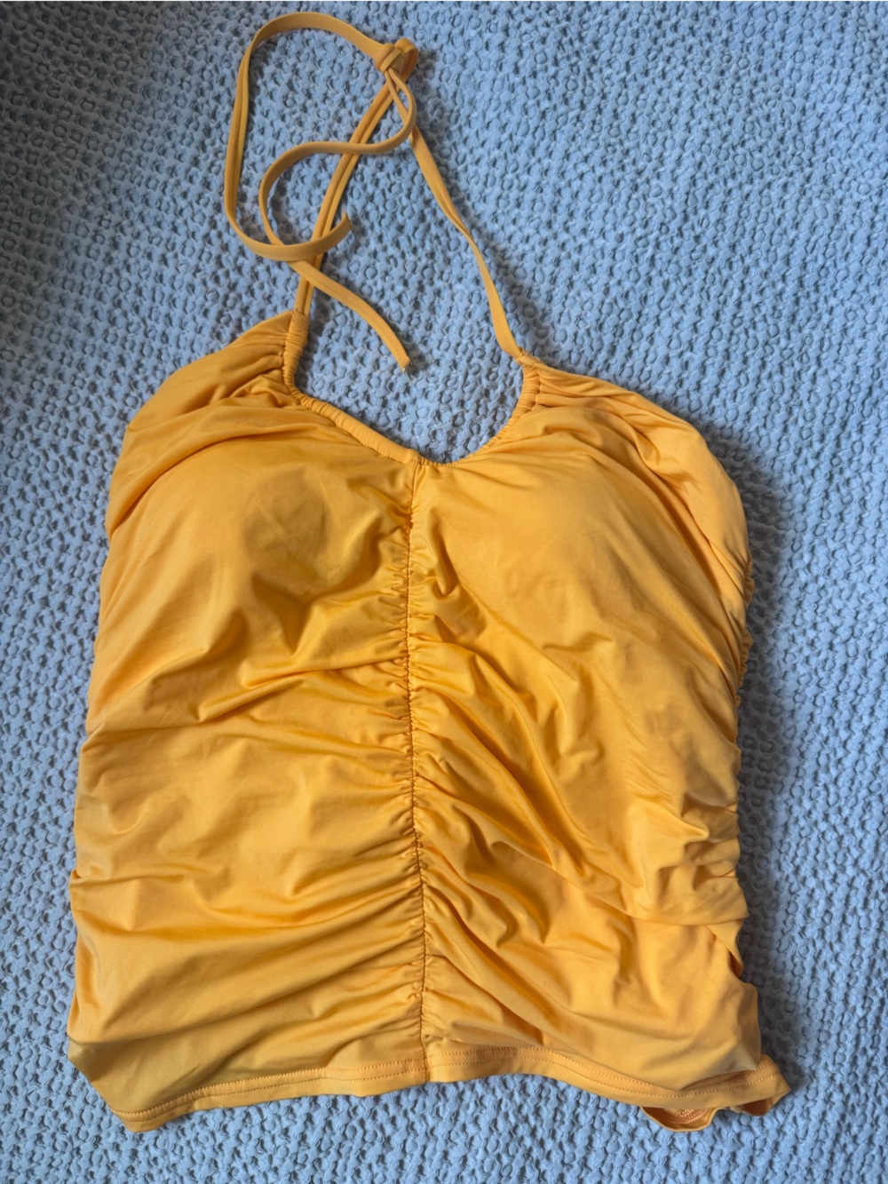 Lands' End Bright golden yellow Strapless Tankini